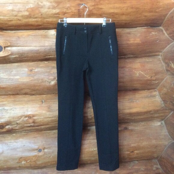 Talbots Black Audrey Hepburn Style Classic Mininmalist Straight Leg Pants Size 2 - Picture 1 of 6